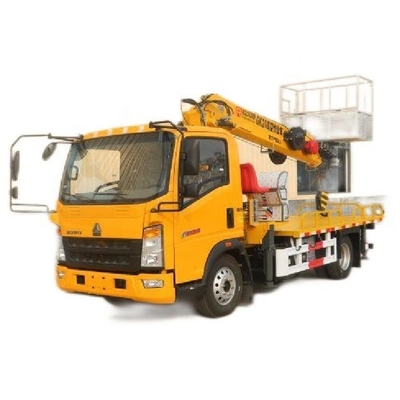 Potenza da 150 CV Boutique Howo di seconda mano 16-30m Camion aereo con gru camion