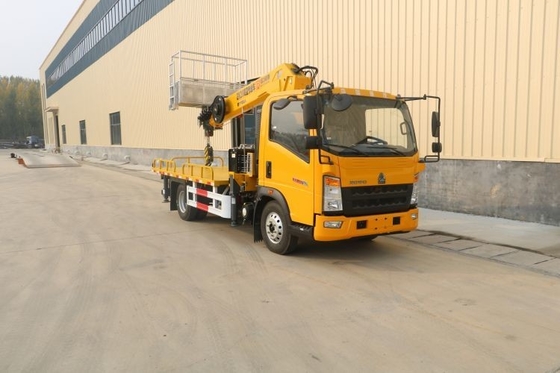Potenza da 150 CV Boutique Howo di seconda mano 16-30m Camion aereo con gru camion