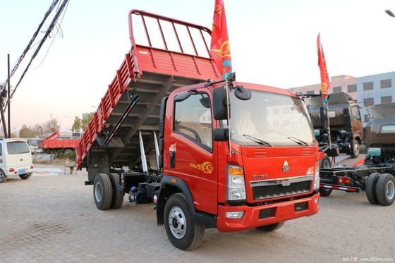 Boutique HOWO Humvee 129 CV 4X2 4.15m Dump Trucks con 100-200L di capacità del serbatoio del carburante