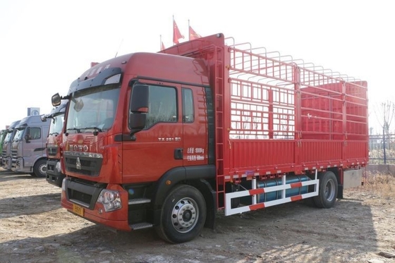 Camion pesante da 250 CV HOWO TX 4X2 6.8m Camion con rete di magazzino per il trasporto di merci usate