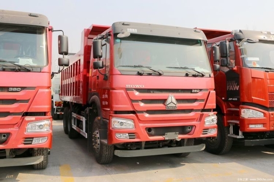 Touchscreen Sì 6X4 6 Meter Scaricatori Sinotruk HOWO Camion pesante 380 CV Auto usata 0 KM